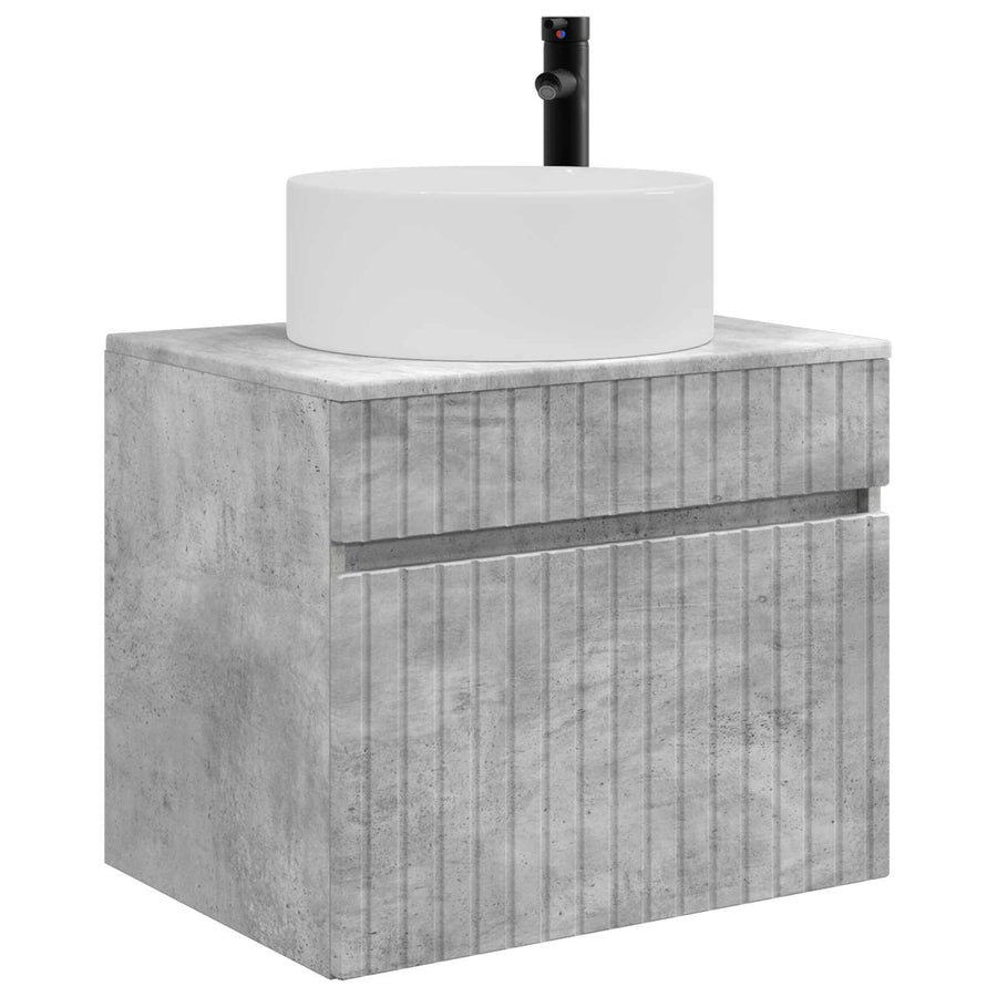 Wand Gemonteerde Badkamerkast Betongrijs 59 x 44,5 x 50 cm