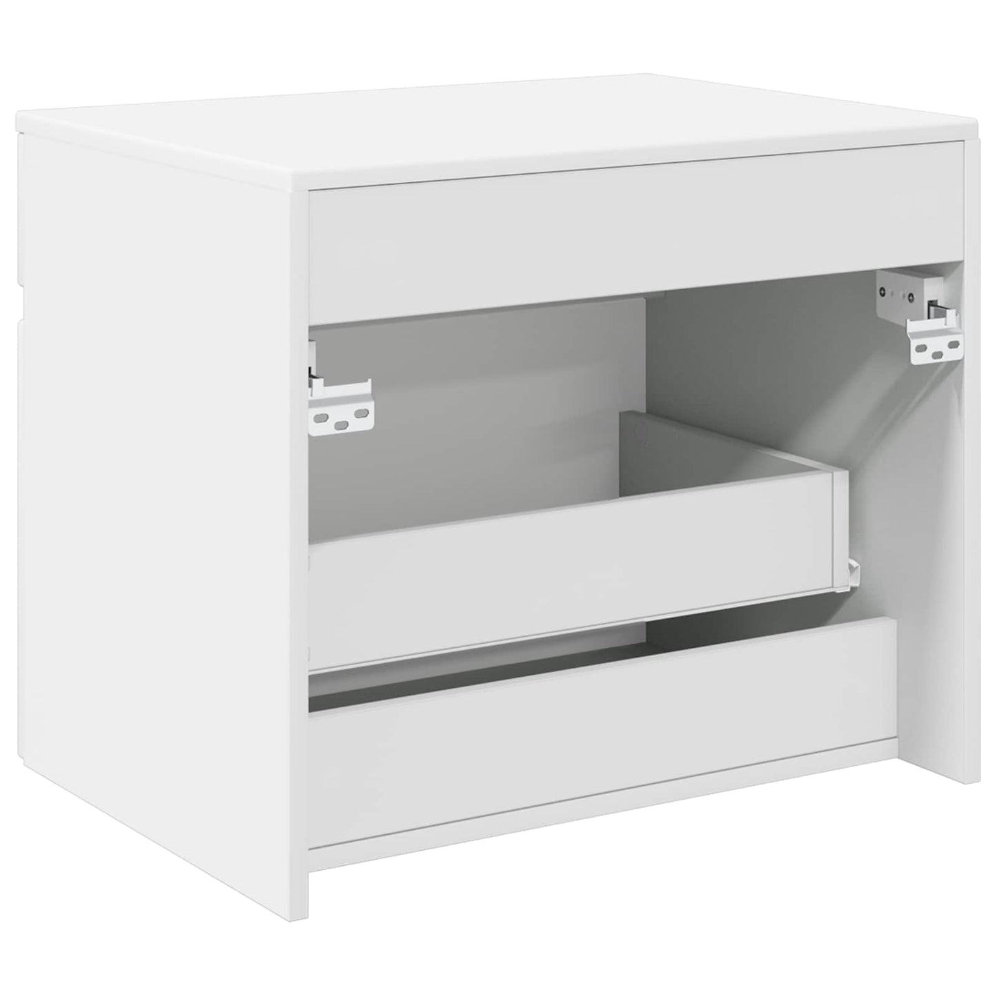Wand Gemonteerde Badkamerkast Hoogglans Wit 59 x 44,5 x 50 cm