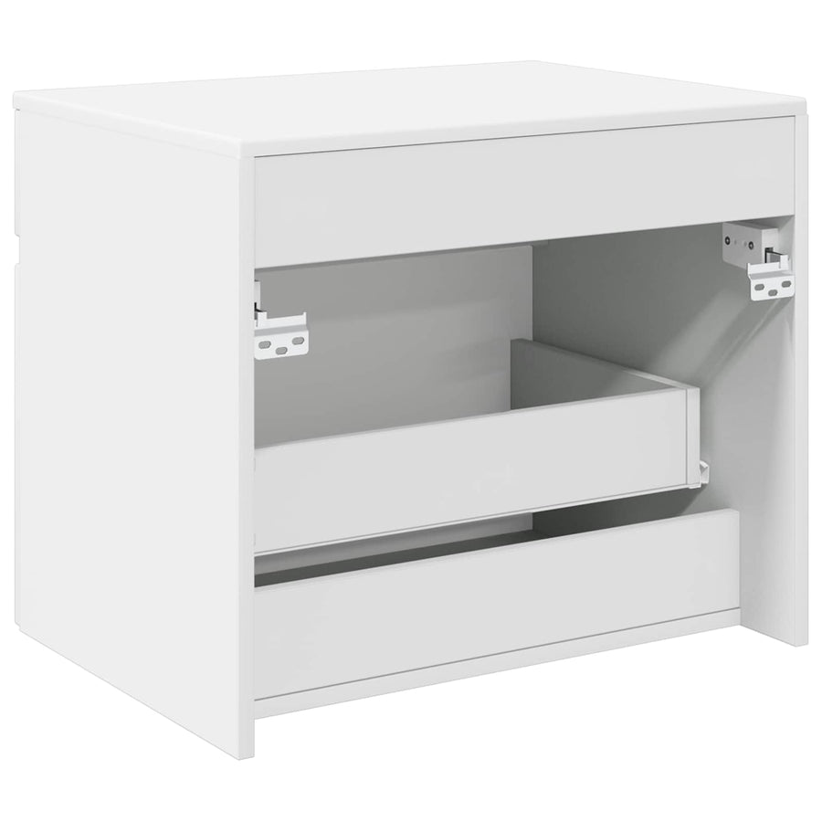Wand Gemonteerde Badkamerkast Hoogglans Wit 59 x 44,5 x 50 cm
