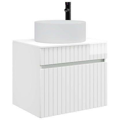 Wand Gemonteerde Badkamerkast Hoogglans Wit 59 x 44,5 x 50 cm