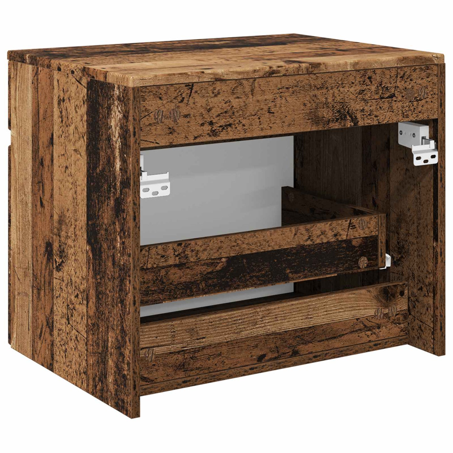 Wand Gemonteerde Badkamerkast Oud hout 59 x 44,5 x 50 cm