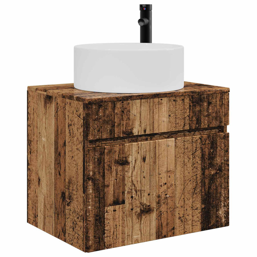 Wand Gemonteerde Badkamerkast Oud hout 59 x 44,5 x 50 cm