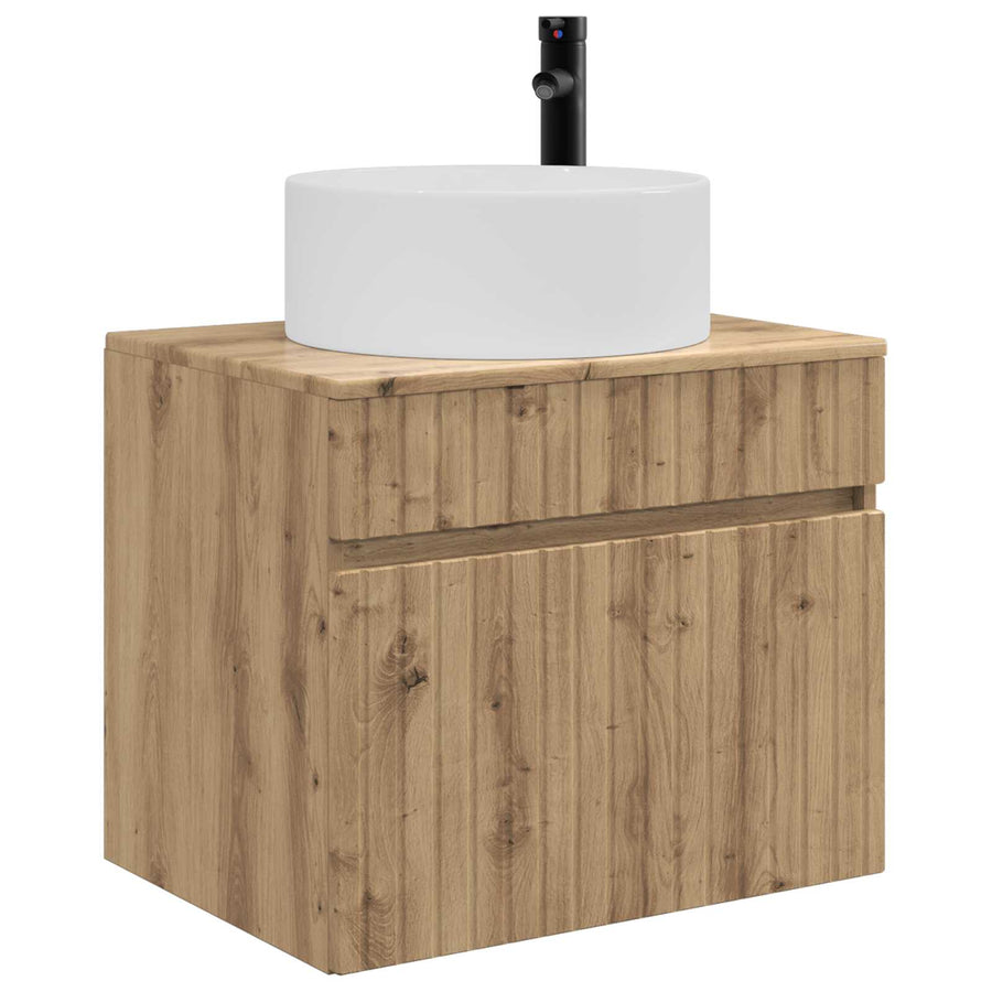 Wand Gemonteerde Badkamerkast Artisanaal eiken
