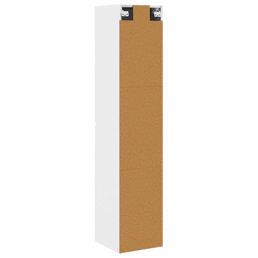 Wand Gemonteerde Badkamerkast Wit 33 x 34,5 x 160 cm