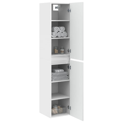 Wand Gemonteerde Badkamerkast Wit 33 x 34,5 x 160 cm