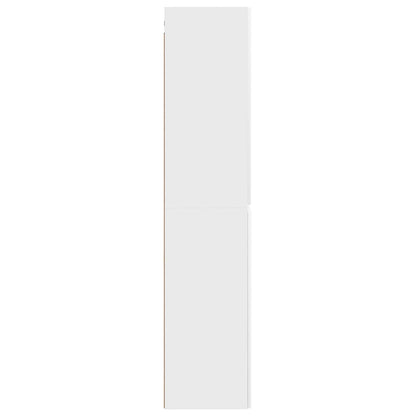 Wand Gemonteerde Badkamerkast Wit 33 x 34,5 x 160 cm