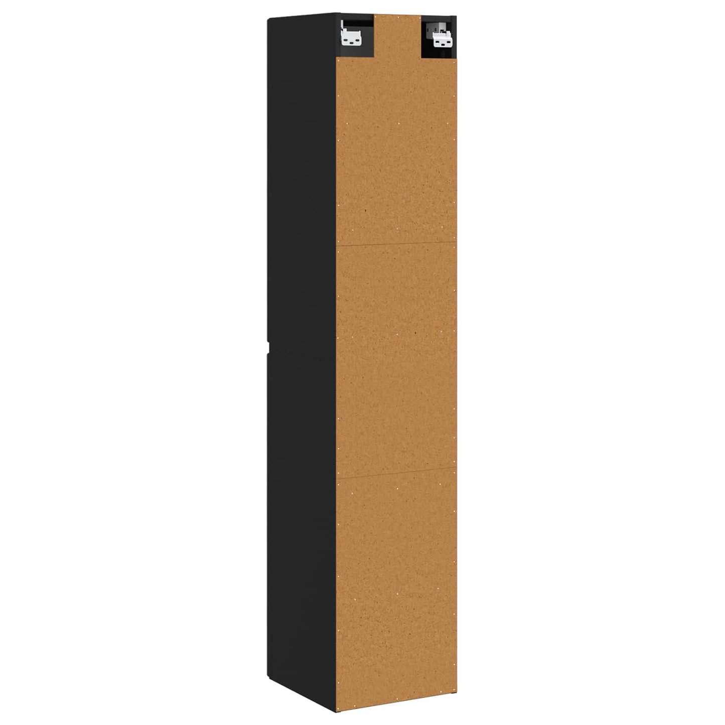 Wand Gemonteerde Badkamerkast Zwart 33 x 34,5 x 160 cm