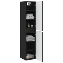 Wand Gemonteerde Badkamerkast Zwart 33 x 34,5 x 160 cm