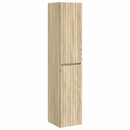 Wand Gemonteerde Badkamerkast Sonoma Eiken 33 x 34,5 x 160 cm