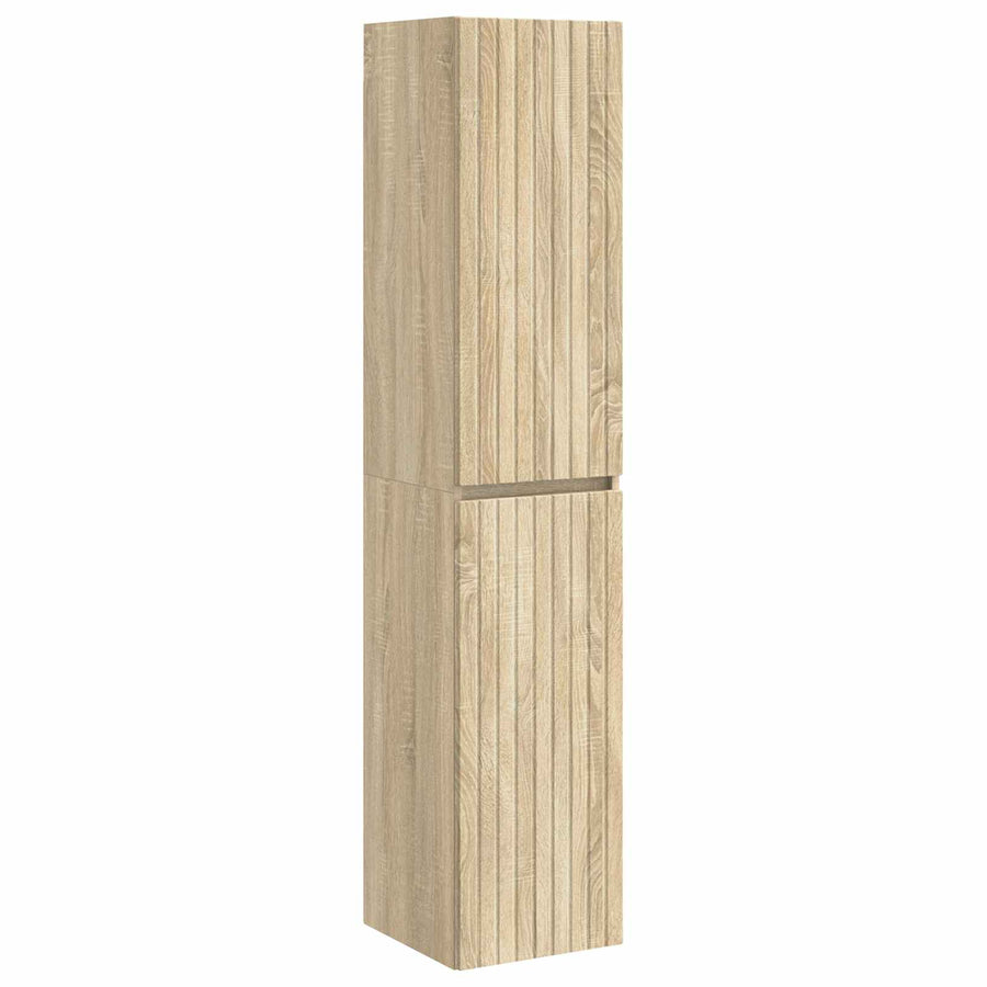 Wand Gemonteerde Badkamerkast Sonoma Eiken 33 x 34,5 x 160 cm