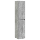 Badkamerkast 33x34.5x160 cm betongrijs bewerkt hout