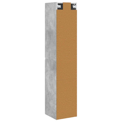 Wand Gemonteerde Badkamerkast Betongrijs 33 x 34,5 x 160 cm