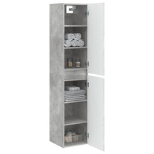 Wand Gemonteerde Badkamerkast Betongrijs 33 x 34,5 x 160 cm