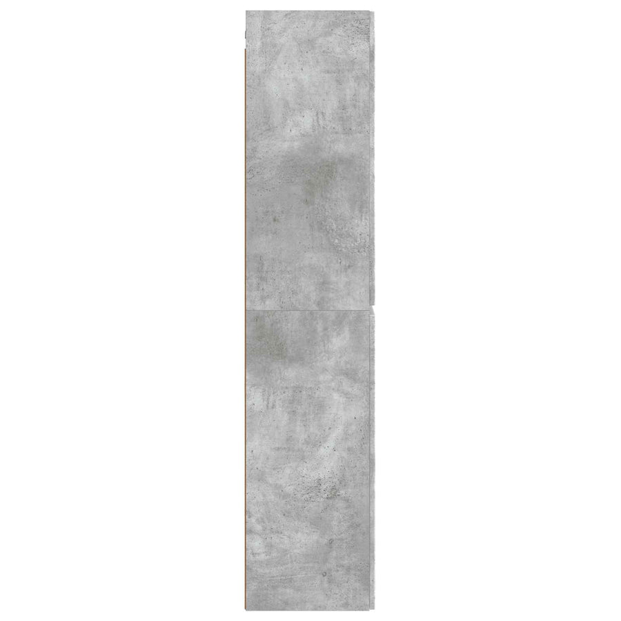 Wand Gemonteerde Badkamerkast Betongrijs 33 x 34,5 x 160 cm