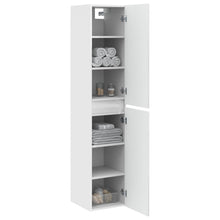 Wand Gemonteerde Badkamerkast Hoogglans Wit 33 x 34,5 x 160 cm