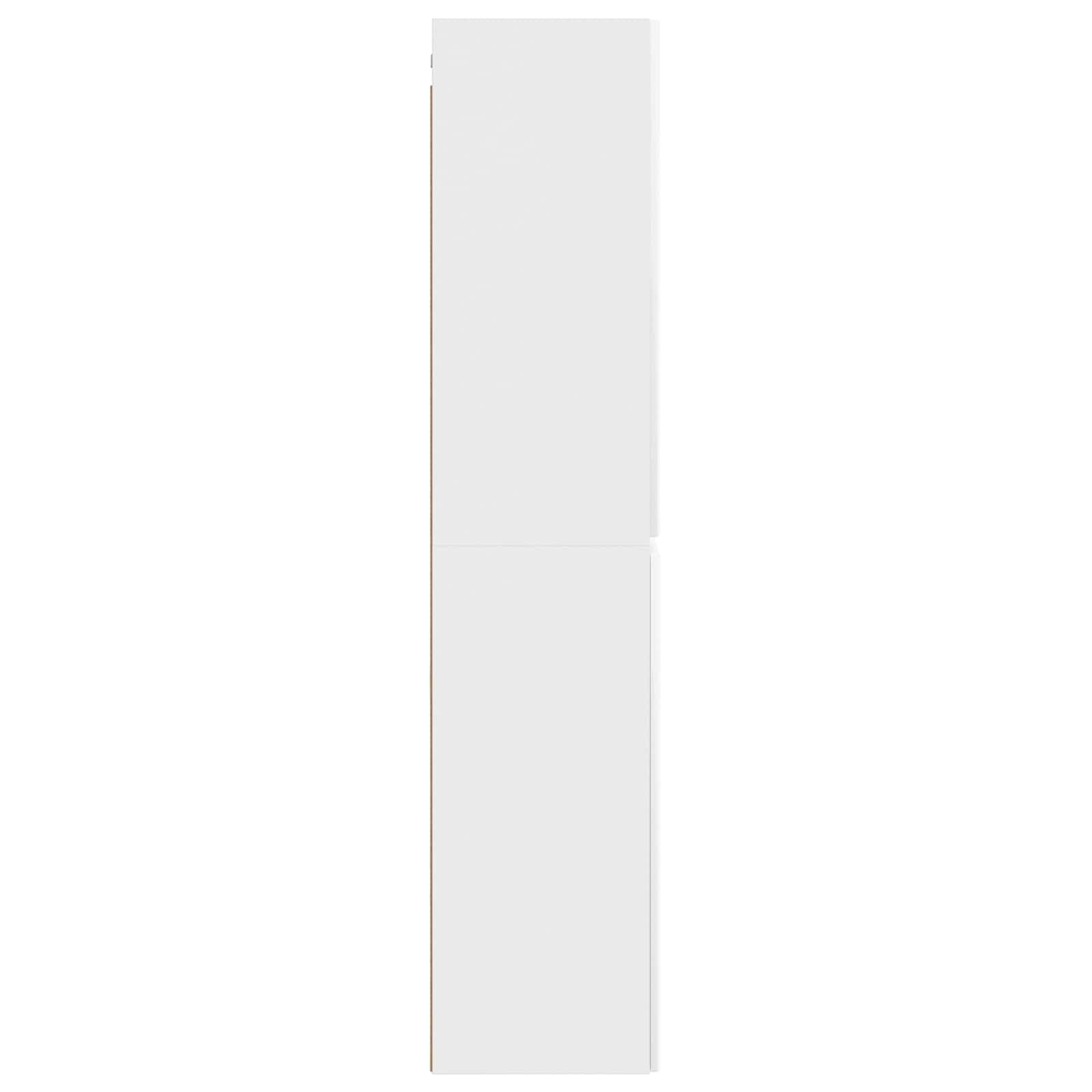 Wand Gemonteerde Badkamerkast Hoogglans Wit 33 x 34,5 x 160 cm