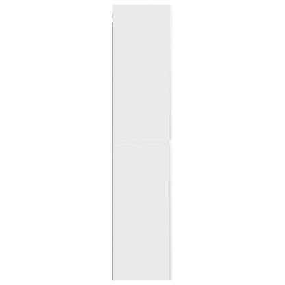 Wand Gemonteerde Badkamerkast Hoogglans Wit 33 x 34,5 x 160 cm