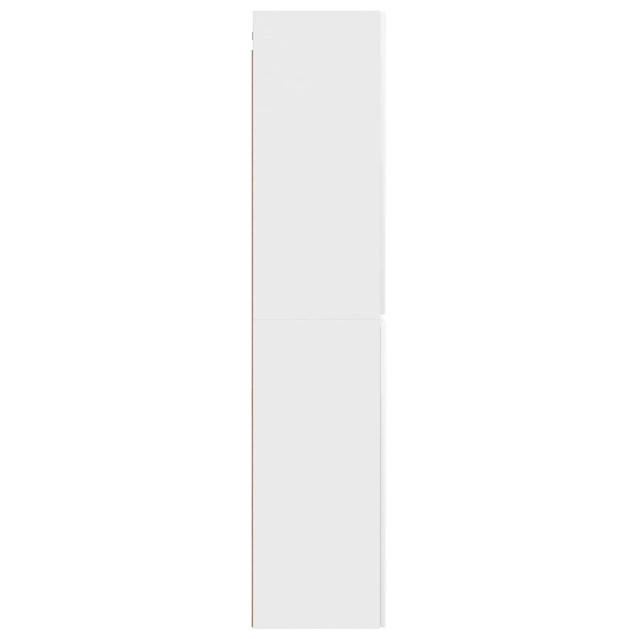 Wand Gemonteerde Badkamerkast Hoogglans Wit 33 x 34,5 x 160 cm