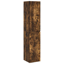 Wand Gemonteerde Badkamerkast Gerookt eiken 33 x 34,5 x 160 cm
