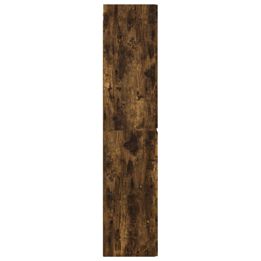 Wand Gemonteerde Badkamerkast Gerookt eiken 33 x 34,5 x 160 cm
