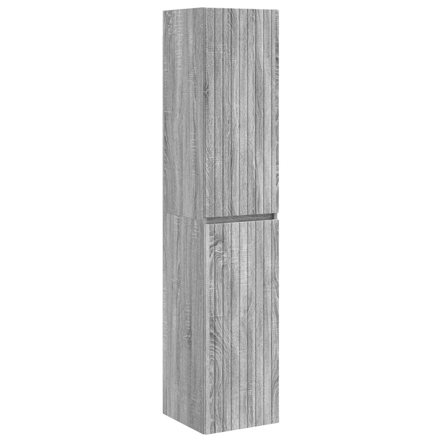 Wand Gemonteerde Badkamerkast Grijs Sonoma 33 x 34,5 x 160 cm