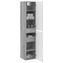Wand Gemonteerde Badkamerkast Grijs Sonoma 33 x 34,5 x 160 cm