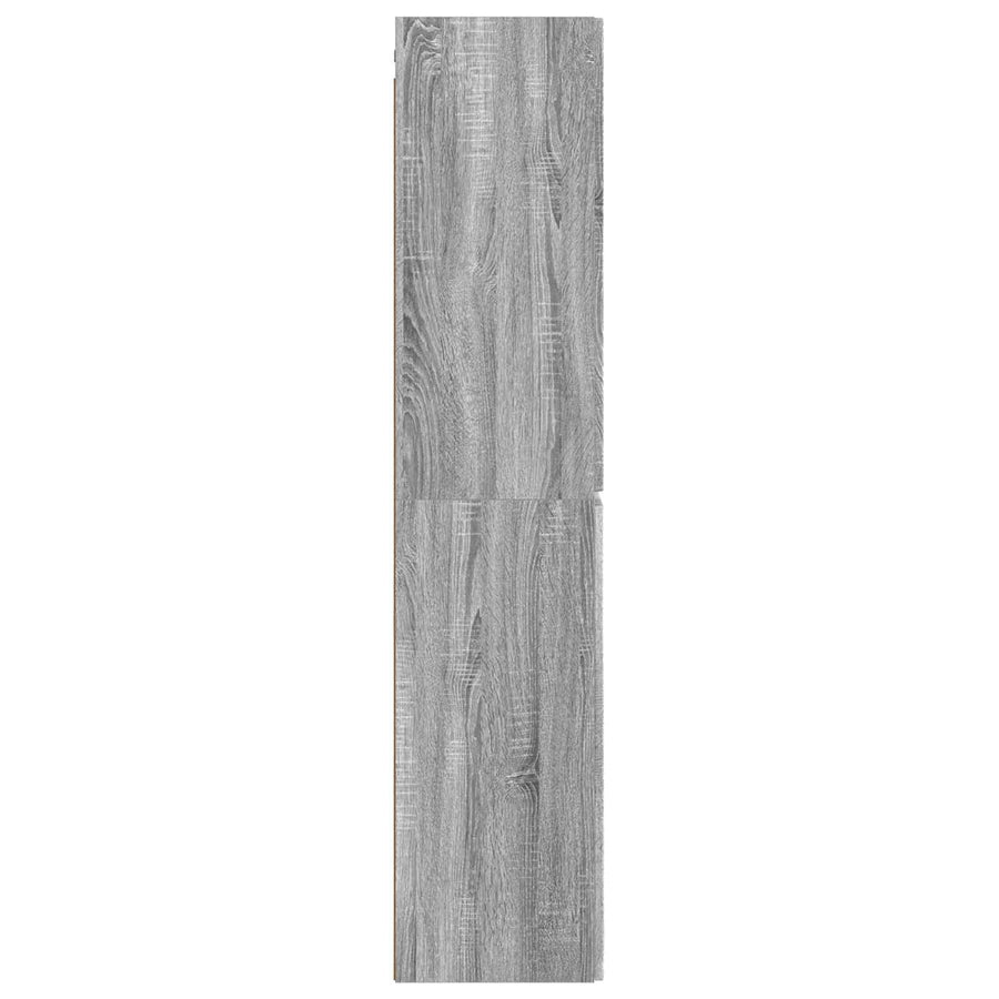 Wand Gemonteerde Badkamerkast Grijs Sonoma 33 x 34,5 x 160 cm