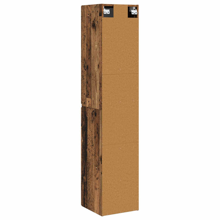 Wand Gemonteerde Badkamerkast Oud hout 33 x 34,5 x 160 cm