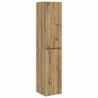 Badkamerkast 33x34.5x160 cm bewerkt hout artisanaal eiken