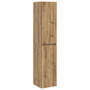 Badkamerkast 33x34.5x160 cm bewerkt hout artisanaal eiken