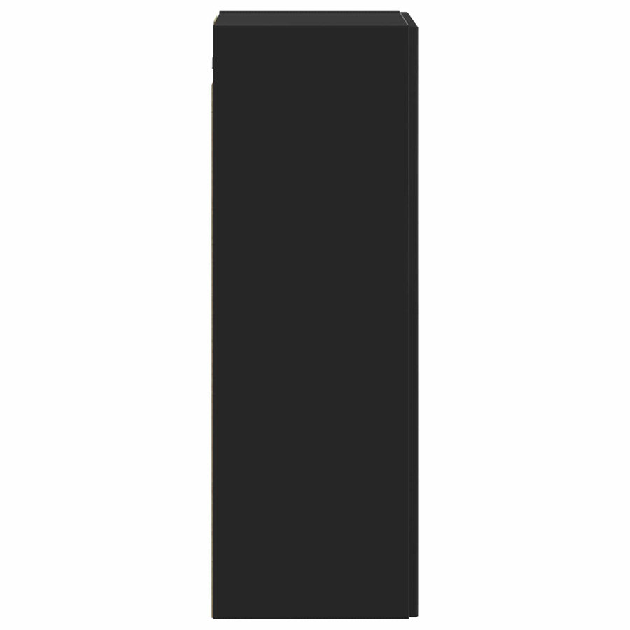 Wand Gemonteerde Badkamerkast Zwart 33 x 34,5 x 100 cm