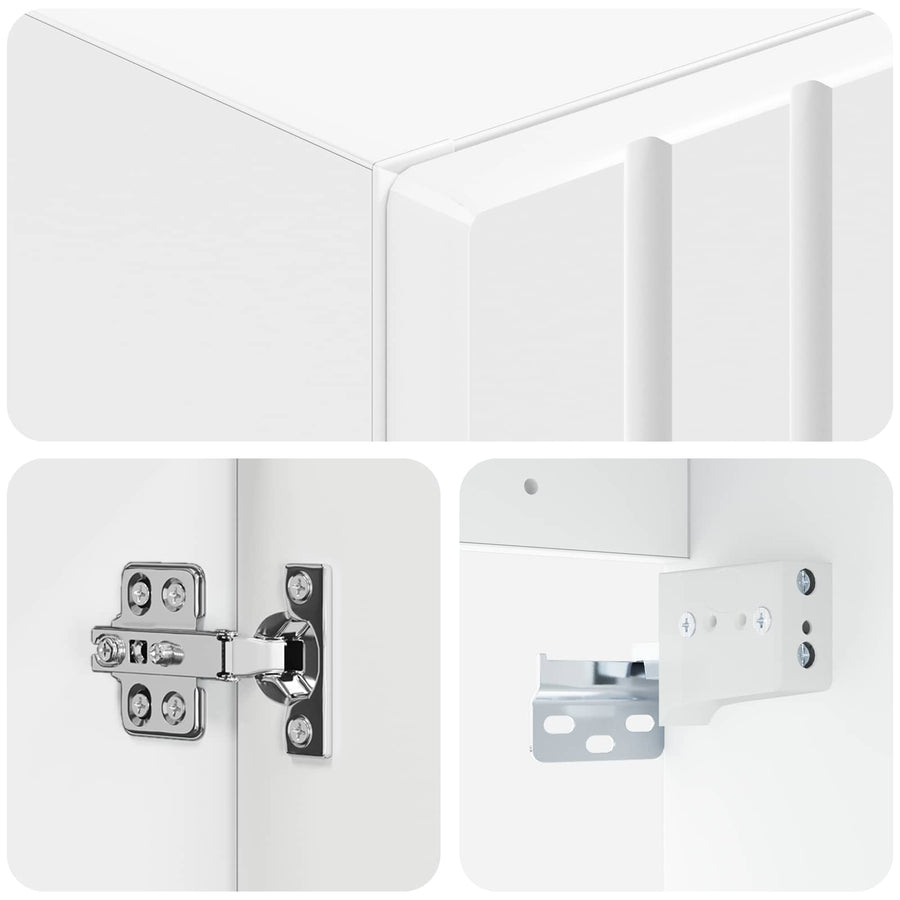 Wand Gemonteerde Badkamerkast Wit 33 x 34,5 x 60 cm