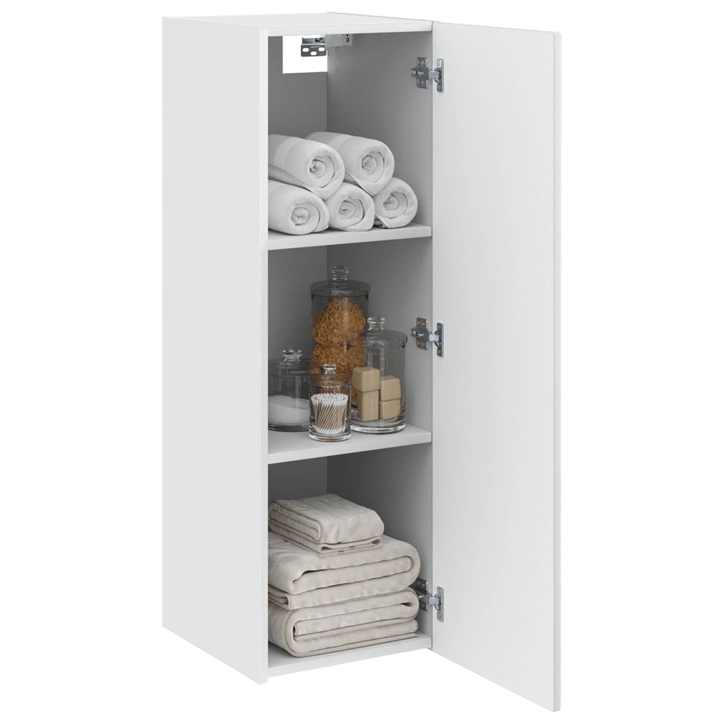 Wand Gemonteerde Badkamerkast Wit 33 x 34,5 x 60 cm
