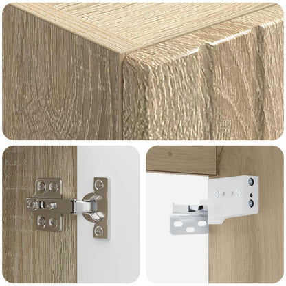 Wand Gemonteerde Badkamerkast Sonoma Eiken 33 x 34,5 x 60 cm