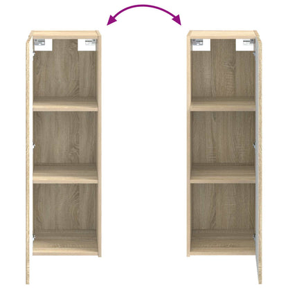 Wand Gemonteerde Badkamerkast Sonoma Eiken 33 x 34,5 x 60 cm