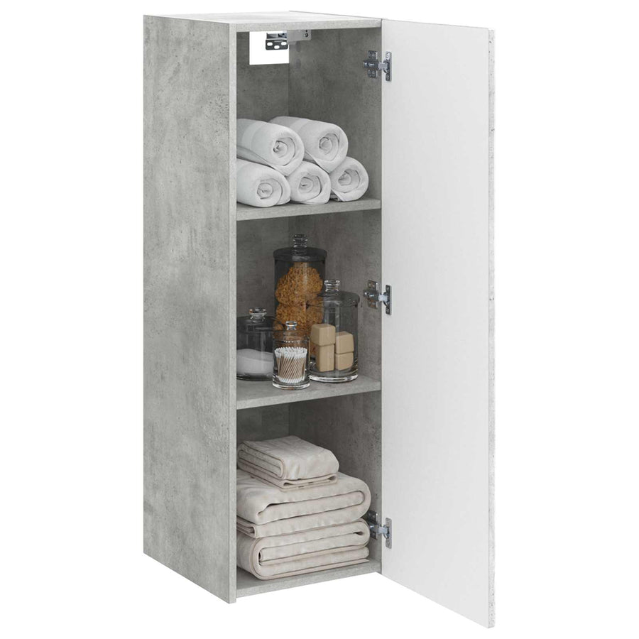 Wand Gemonteerde Badkamerkast Betongrijs 33 x 34,5 x 60 cm