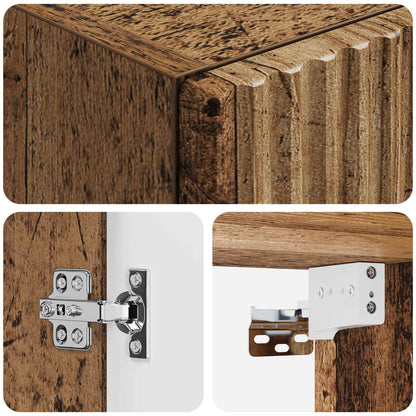 Wand Gemonteerde Badkamerkast Oud hout 33 x 34,5 x 60 cm