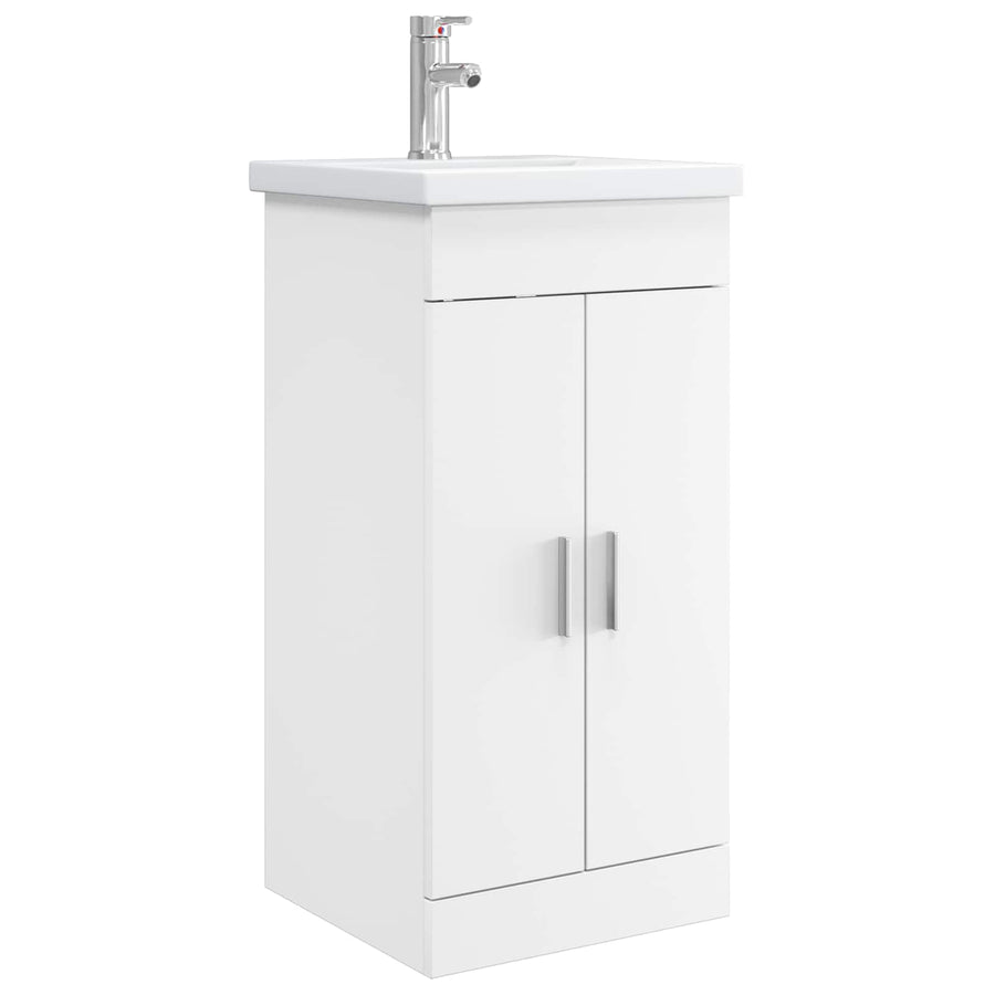 Badkamermeubel met Wasbak Wit 42 x 40 x 84,5 cm Bewerkt hout