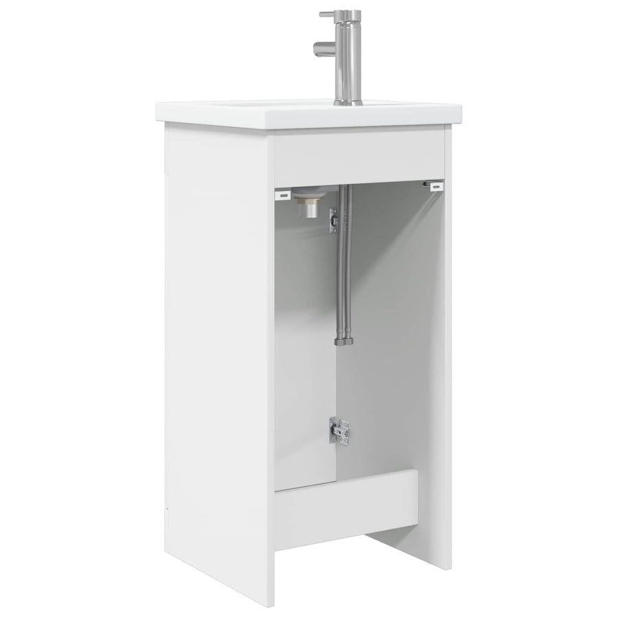 Badkamermeubel met Wasbak Wit 42 x 40 x 84,5 cm Bewerkt hout