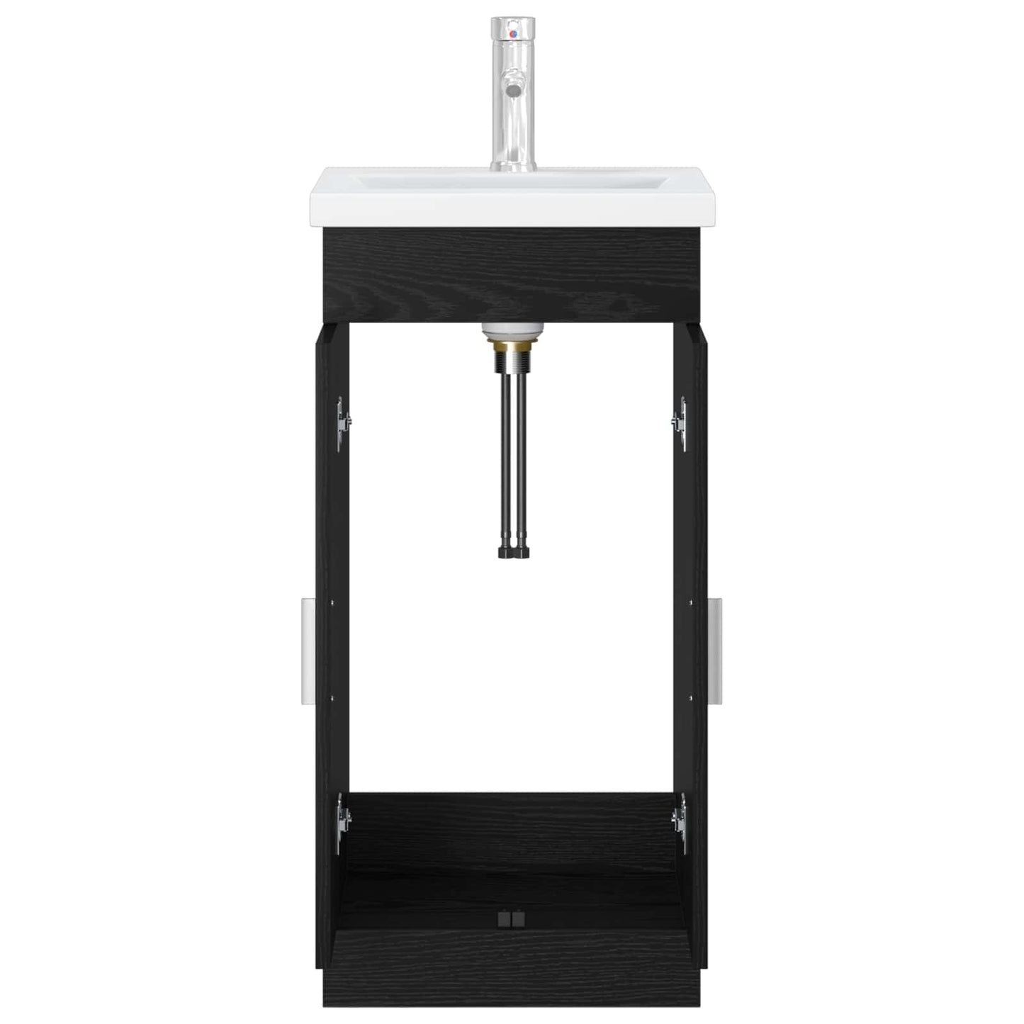 Badkamermeubel met Wasbak Zwart eiken 42 x 40 x 84,5 cm