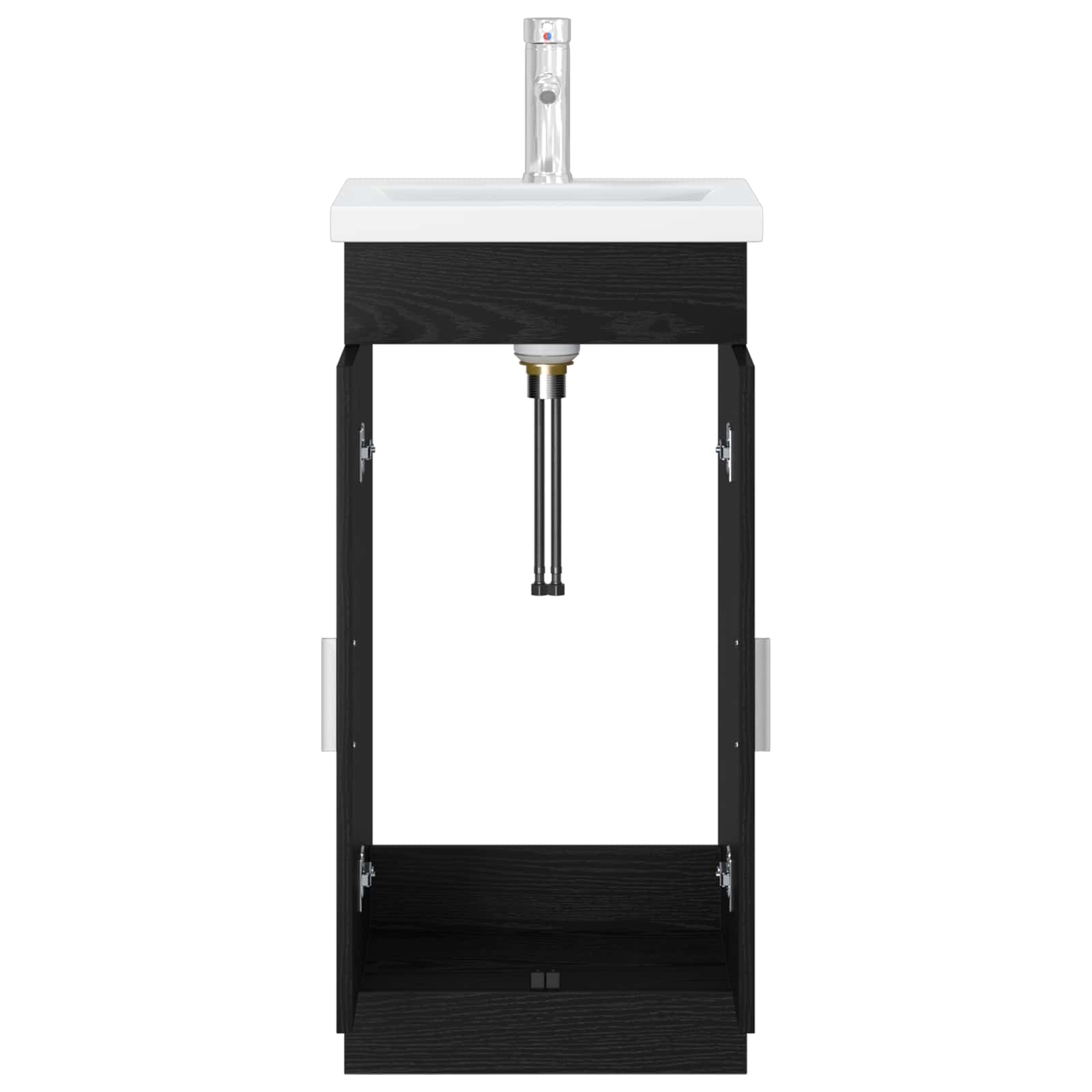 Badkamermeubel met Wasbak Zwart eiken 42 x 40 x 84,5 cm
