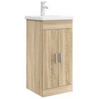 Badkamermeubel met wasbak 42x40x84.5 cm eiken