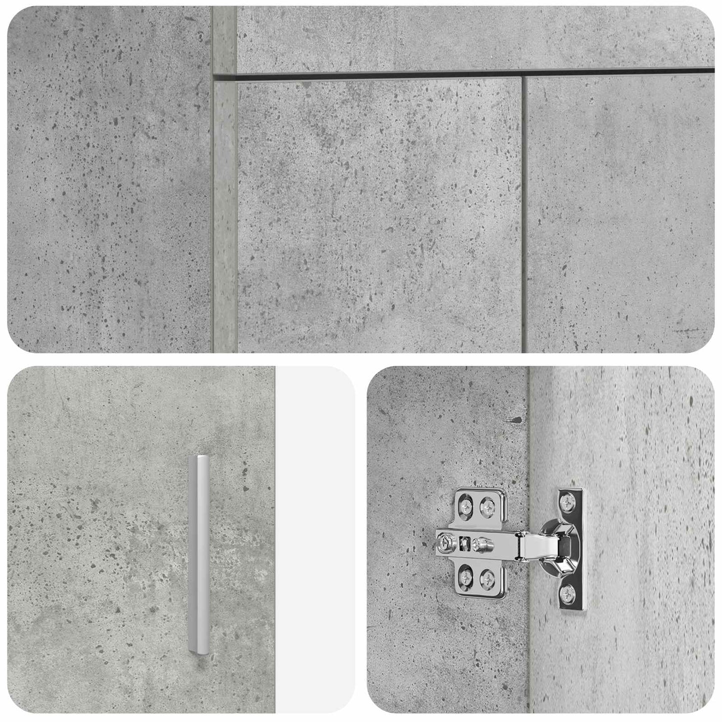 Badkamermeubel met Wasbak Betongrijs 42 x 40 x 84,5 cm