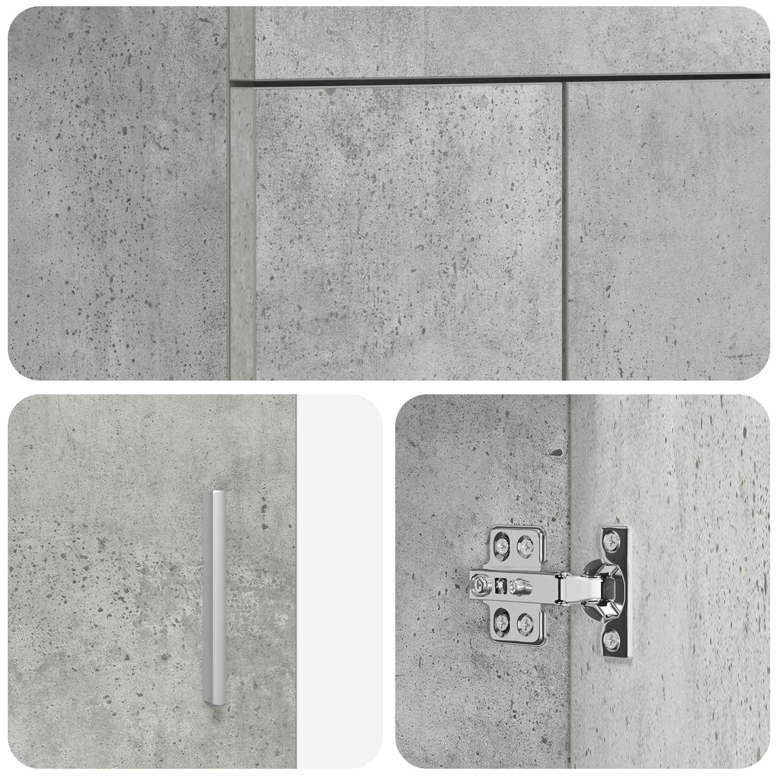 Badkamermeubel met Wasbak Betongrijs 42 x 40 x 84,5 cm