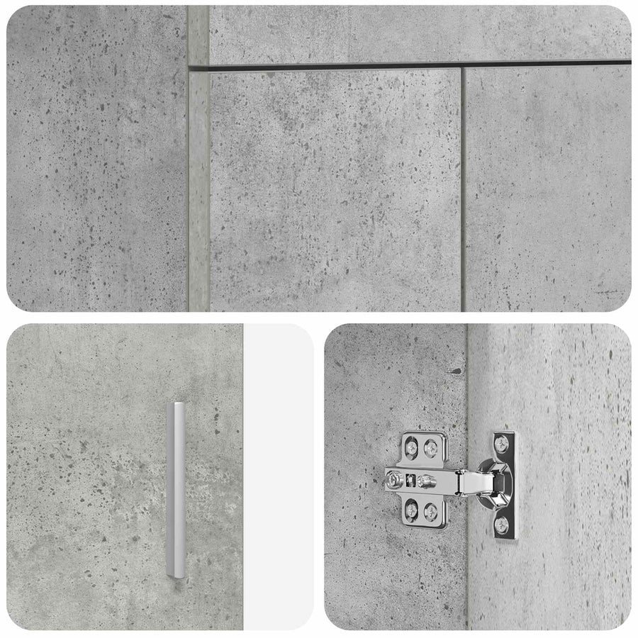 Badkamermeubel met Wasbak Betongrijs 42 x 40 x 84,5 cm