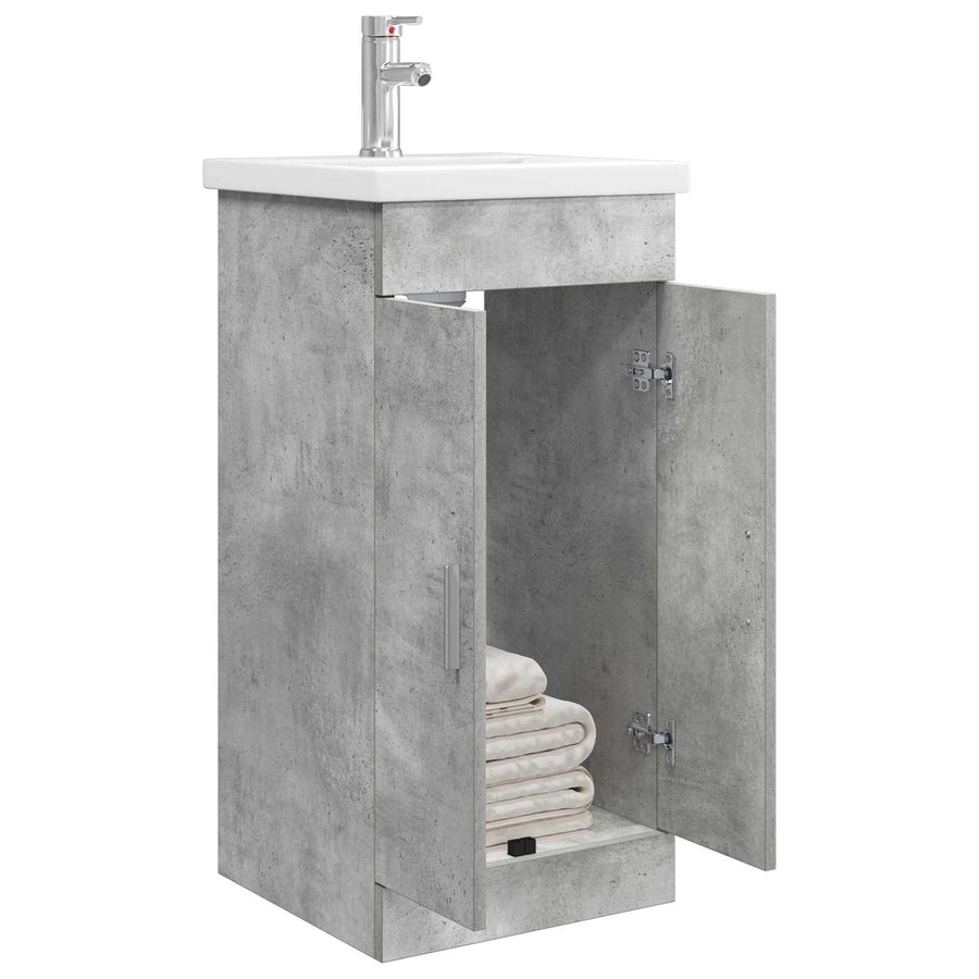 Badkamermeubel met Wasbak Betongrijs 42 x 40 x 84,5 cm