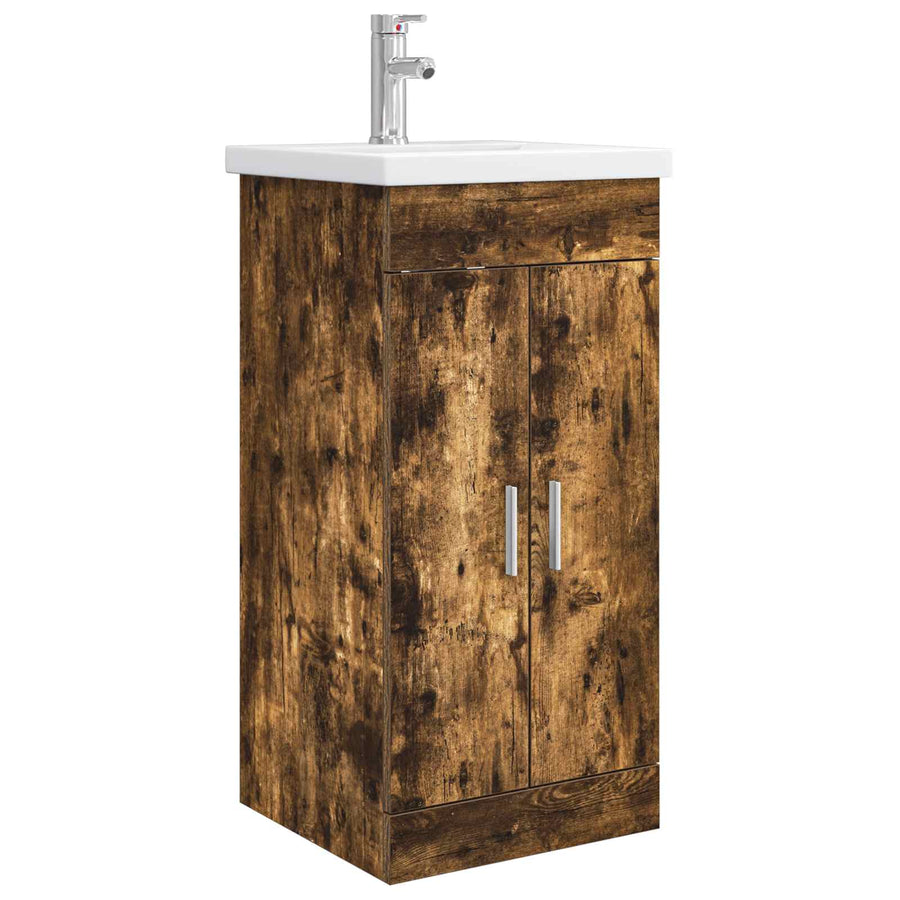 Badkamermeubel met Wasbak Gerookt eiken 42 x 40 x 84,5 cm