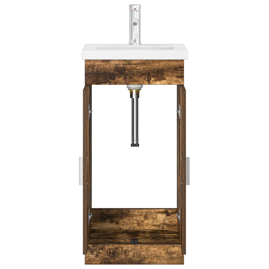 Badkamermeubel met Wasbak Gerookt eiken 42 x 40 x 84,5 cm