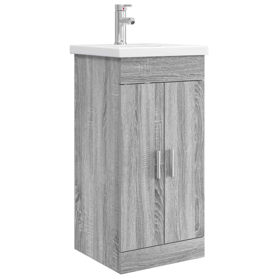 Badkamermeubel met Wasbak Grijs Sonoma 42 x 40 x 84,5 cm