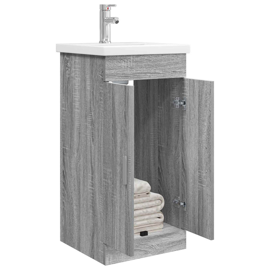 Badkamermeubel met Wasbak Grijs Sonoma 42 x 40 x 84,5 cm